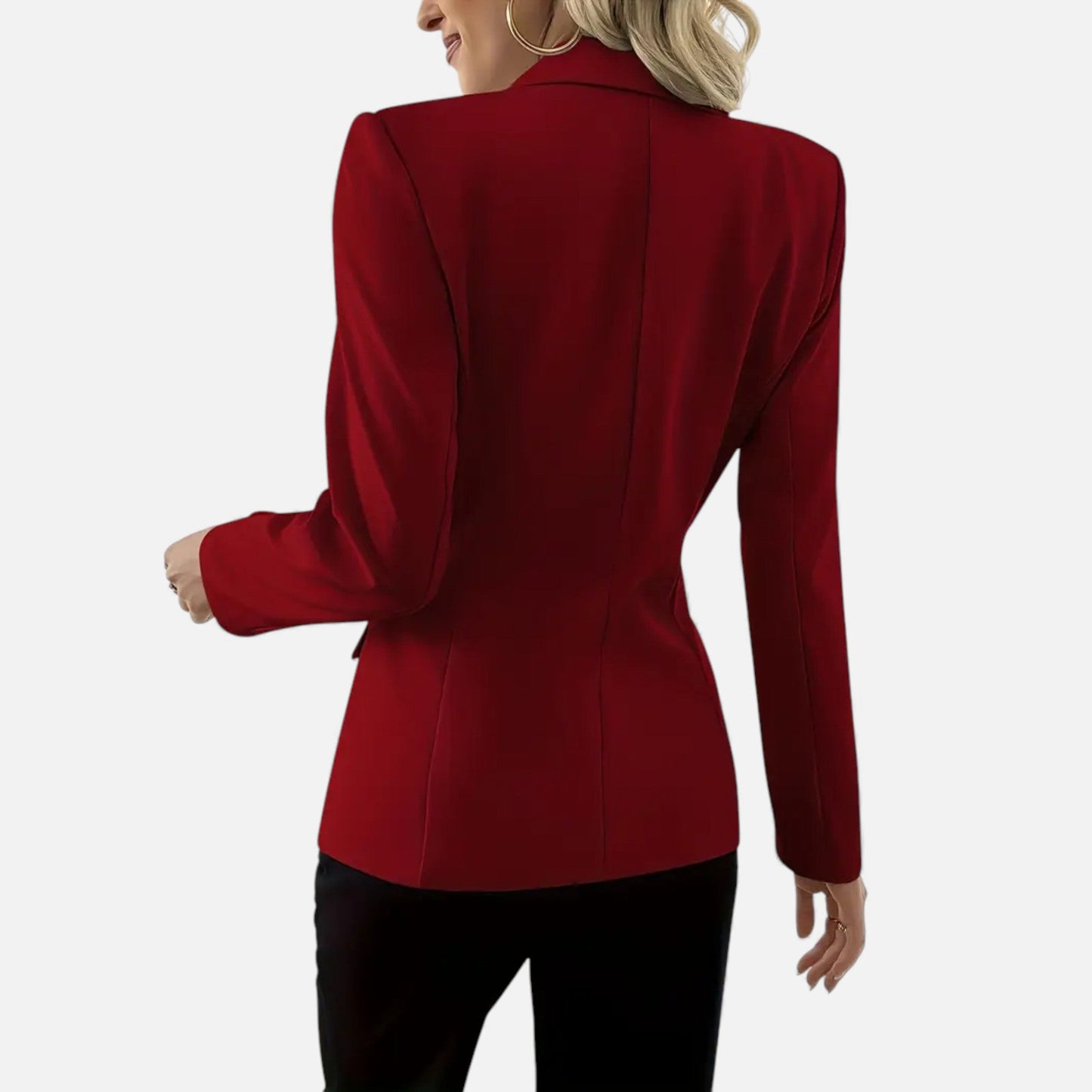 Just-Outlet | Women’s Classic Single-Breasted Blazer – Timeless Solid Elegance