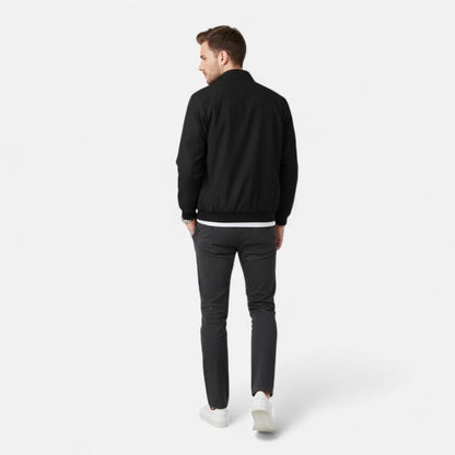 Just-Outlet | Men’s Jacket – Lightweight Zip-Up Beige Elegance