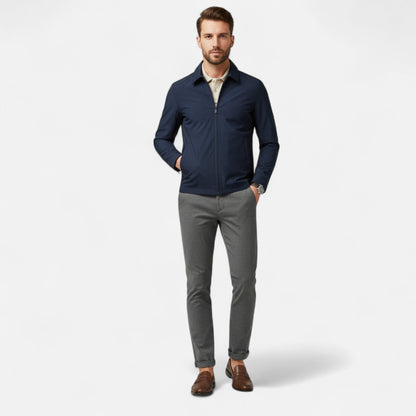 Just-Outlet | Men’s Jacket – Lightweight Turn-Down Collar Elegance