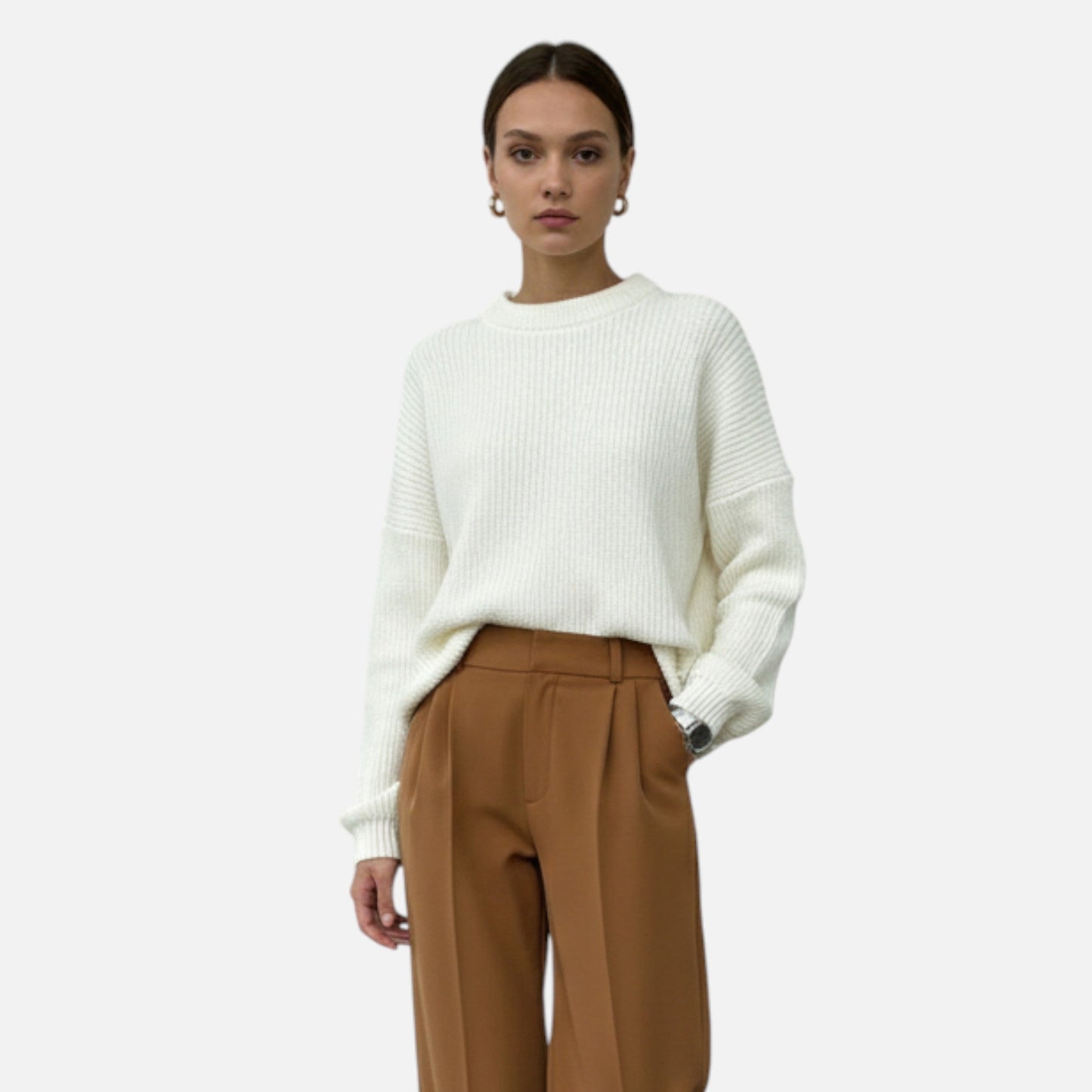 Just-Outlet | Women’s Knitted Sweater – Classic Everyday Style