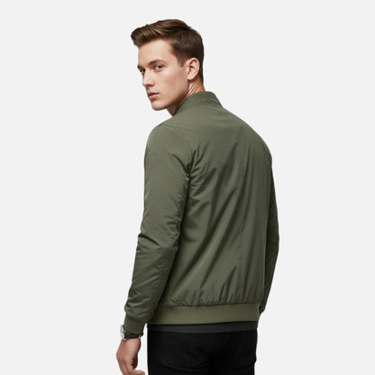 Just-Outlet | Men’s Lightweight Bomber Jacket – Classic Ribbed Collar Design
