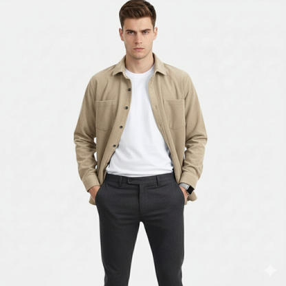 Just-Outlet | Men’s Corduroy Shirt Jacket – Effortless Smart-Casual Charm