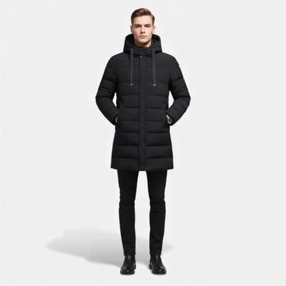 Just-Outlet | Men’s Long Coat – Hooded Casual Essential