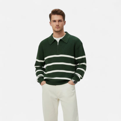 Just-Outlet | Men’s Striped Knitwear – Heritage Casual Elegance