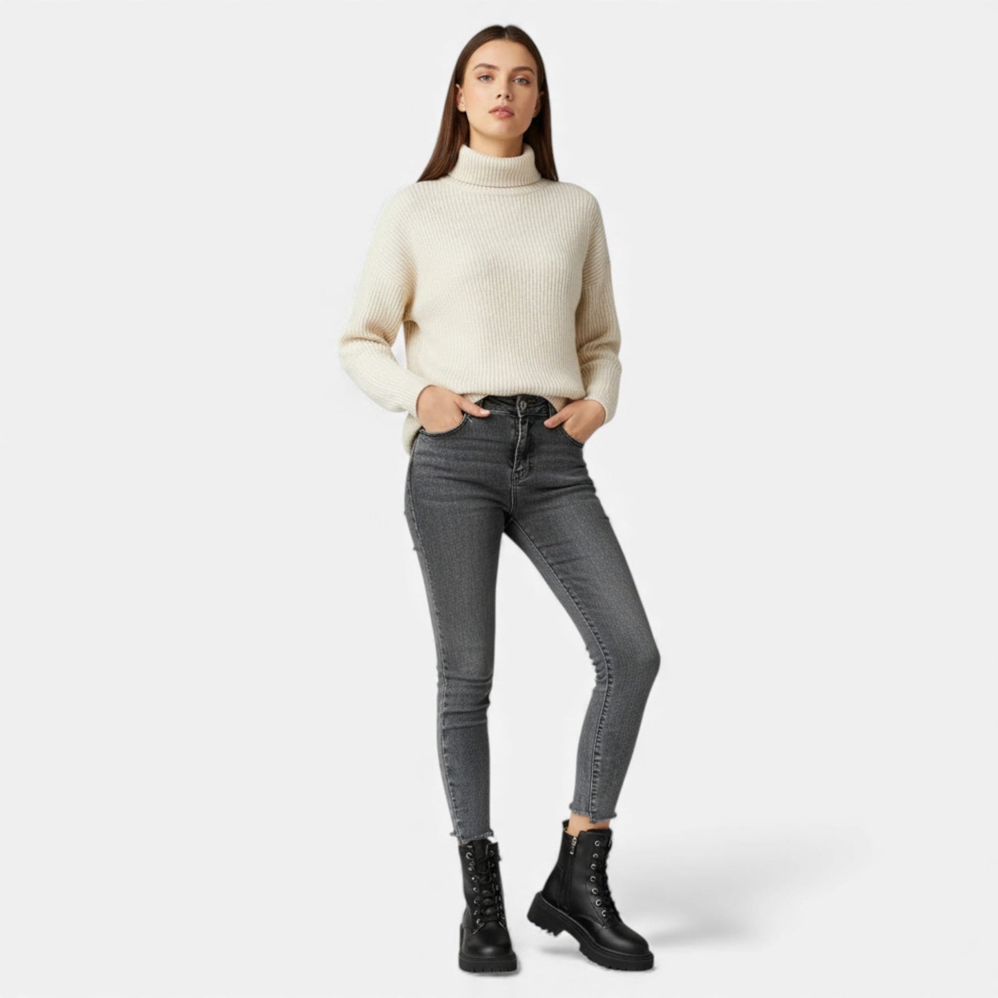 Just-Outlet | Women’s Fleece-Lined Lace-Up Ankle Boots – Stylish All-Season Comfort