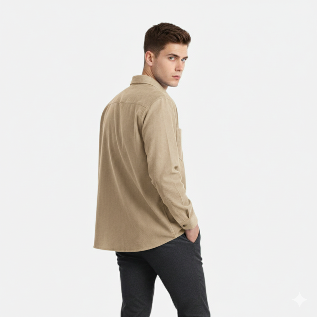 Just-Outlet | Men’s Corduroy Shirt Jacket – Effortless Smart-Casual Charm