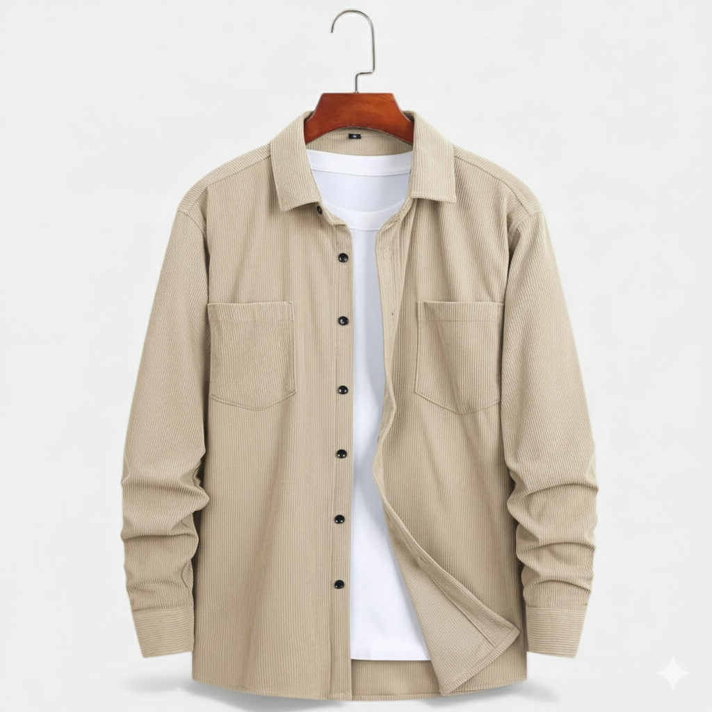 Just-Outlet | Men’s Corduroy Shirt Jacket – Effortless Smart-Casual Charm