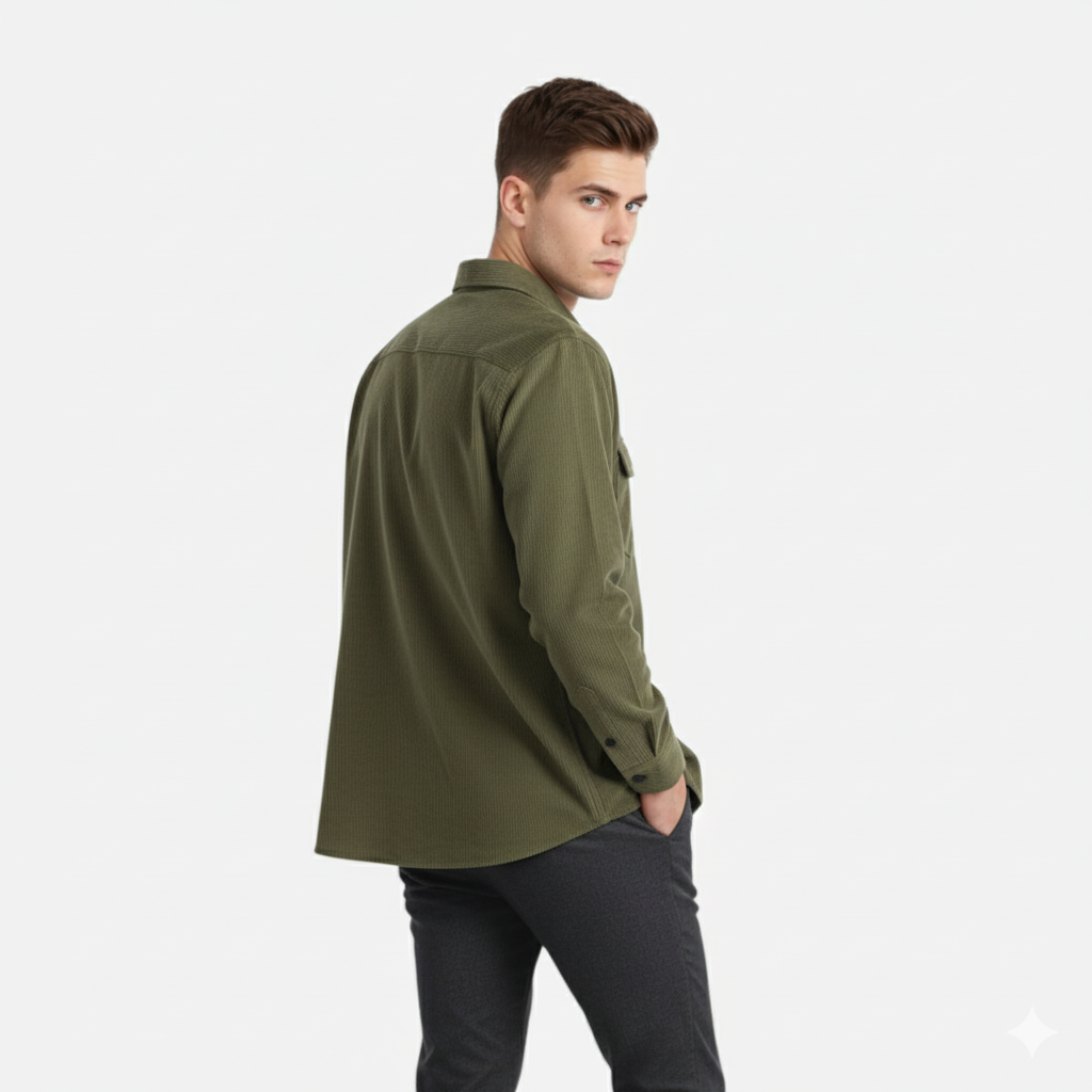 Just-Outlet | Men’s Corduroy Shirt Jacket – Effortless Smart-Casual Charm