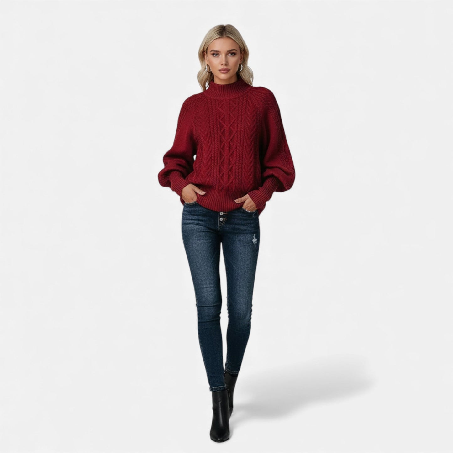 Just-Outlet | Women’s Sweater – Elegant High-Neck Knit