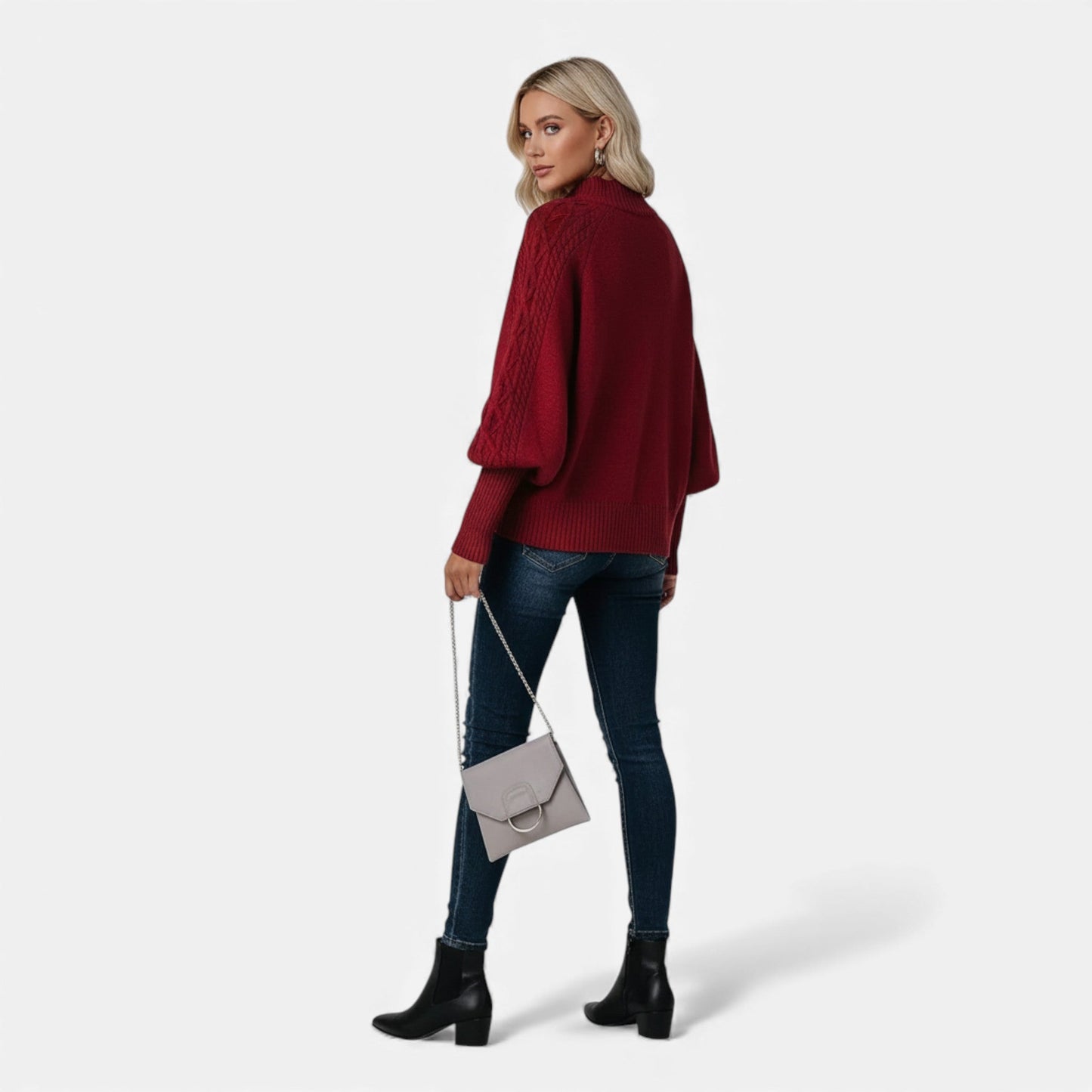 Just-Outlet | Women’s Sweater – Elegant High-Neck Knit