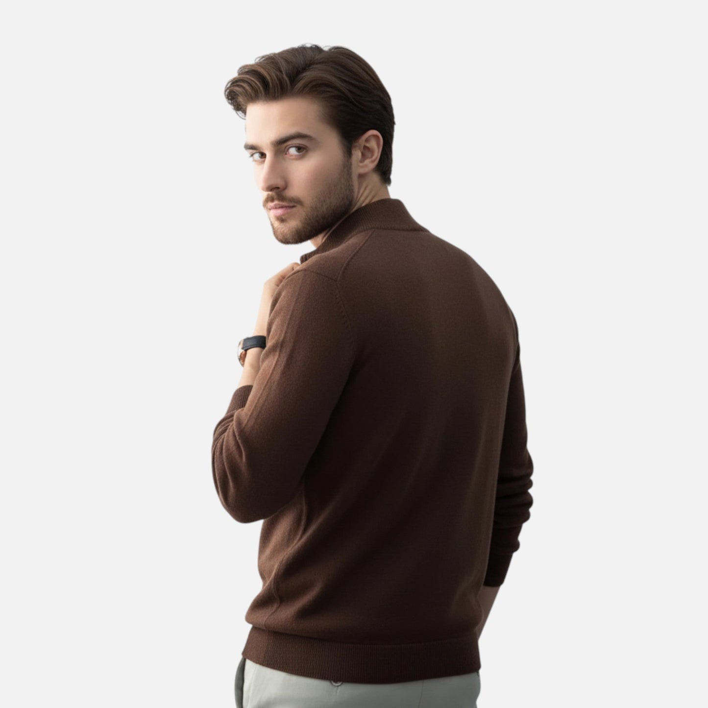 Just-Outlet | Men’s Full-Zip Sweater – Heritage Wool Blend