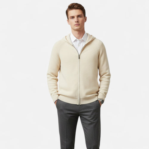 Just-Outlet | Men’s Padded Cardigan – Heritage Hooded Knit