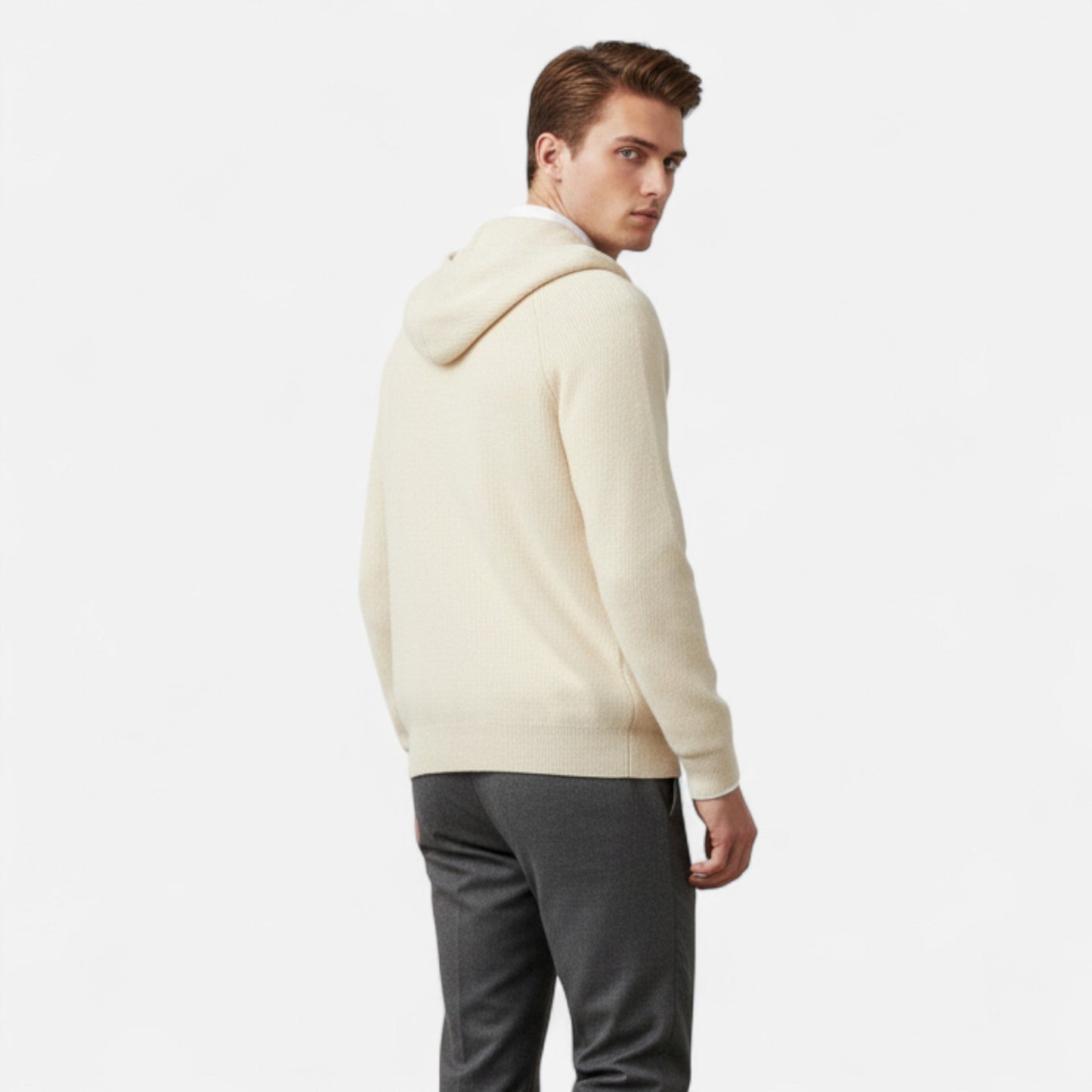 Just-Outlet | Men’s Padded Cardigan – Heritage Hooded Knit