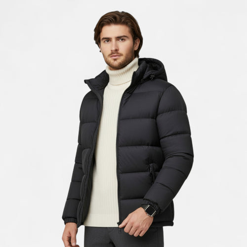 Just-Outlet | Men’s Padded Jacket – Hooded Heritage Warmth