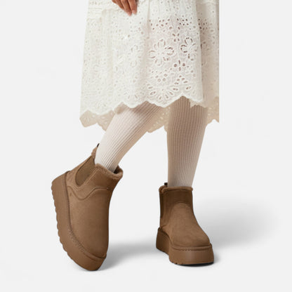 Just-Outlet | Women’s Ankle Boots – Plush Platform Elegance