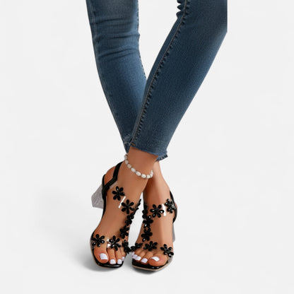 Just-Outlet | Women’s Heels – Rhinestone Stiletto Transparent Elegance