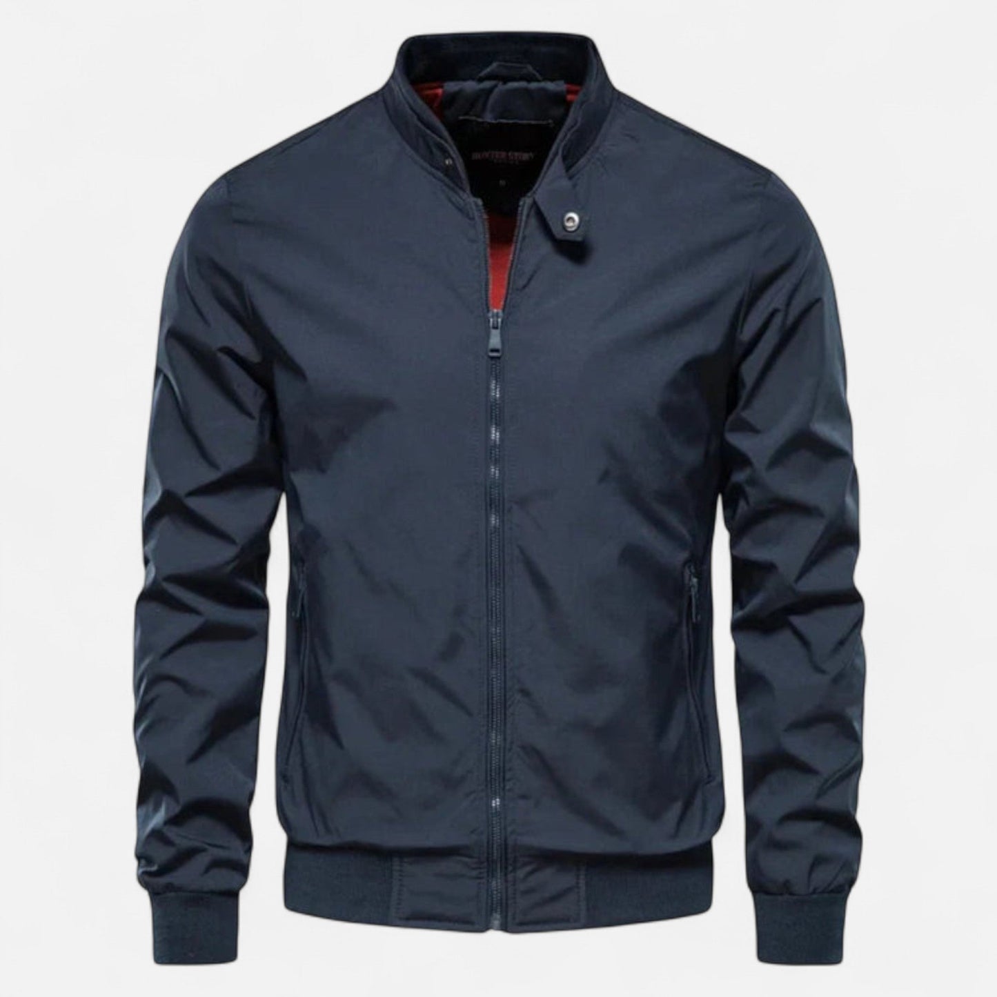 Just-Outlet | Men’s Lightweight Bomber Jacket – Classic Ribbed Collar Design