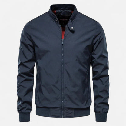 Just-Outlet | Men’s Lightweight Bomber Jacket – Classic Ribbed Collar Design