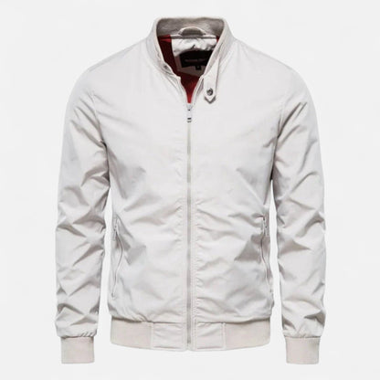 Just-Outlet | Men’s Lightweight Bomber Jacket – Classic Ribbed Collar Design