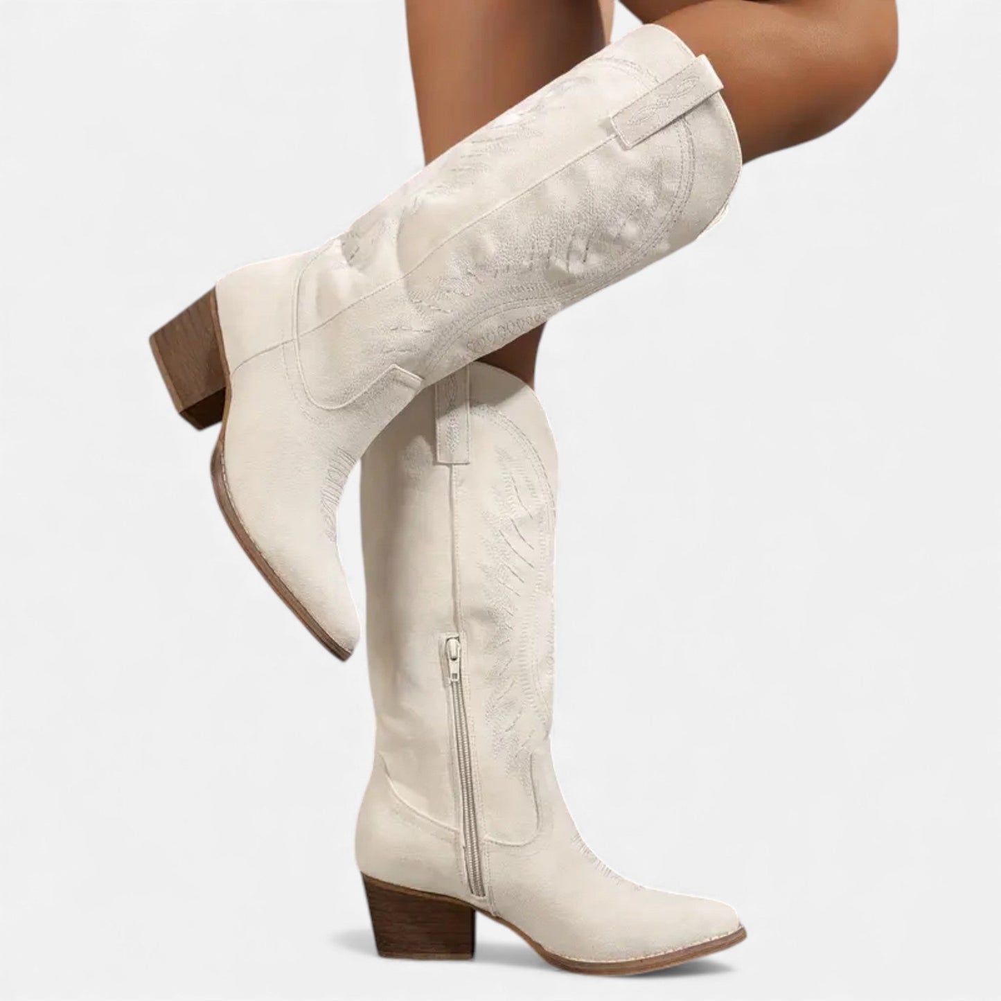 Just-Outlet | Women’s Embroidered Cowboy Boots – Western Chic Elegance