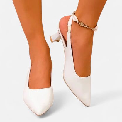 Just-Outlet | Women’s Slingbacks – Pointed Toe Thin Heel Elegance