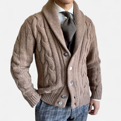 Just-Outlet | Men’s Cardigan – Knitted Twist Heritage Style