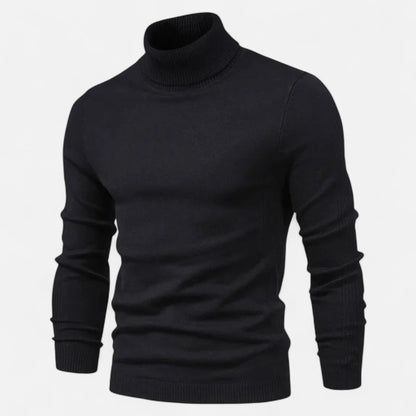 Just-Outlet | Men’s Sweater – High Turtleneck Knitted Heritage