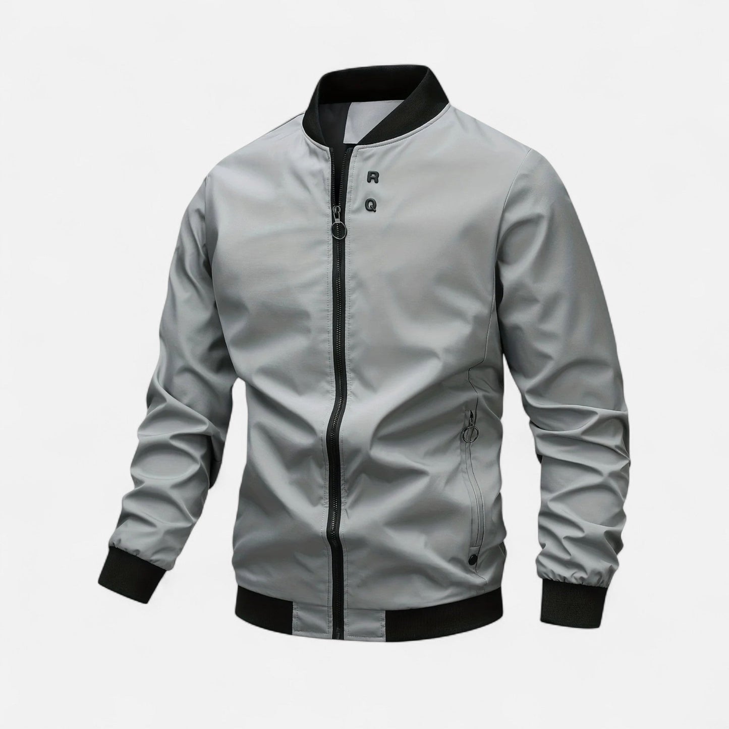 Just-Outlet| Men’s Jacket – Lightweight Stand Collar Elegance