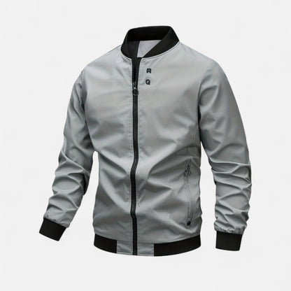 Just-Outlet| Men’s Jacket – Lightweight Stand Collar Elegance