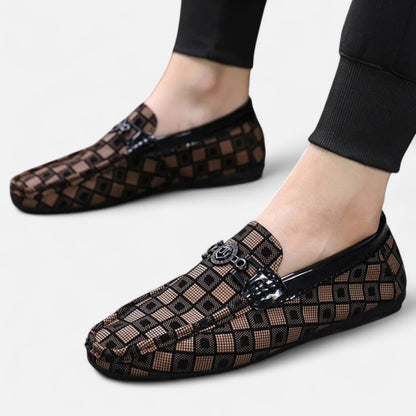 Just-Outlet | Men’s Loafers – Plaid Heritage Breathable Style