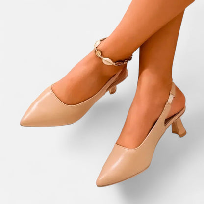 Just-Outlet | Women’s Slingbacks – Pointed Toe Thin Heel Elegance