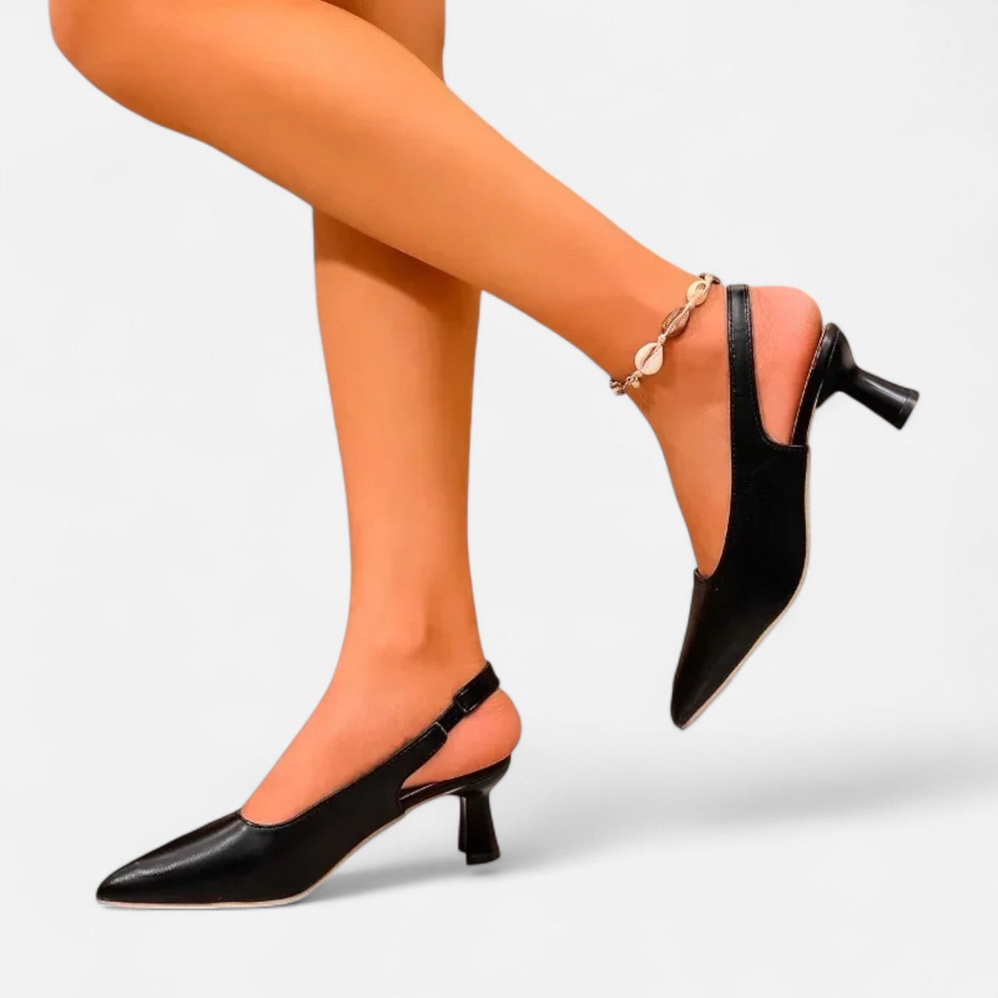 Just-Outlet | Women’s Slingbacks – Pointed Toe Thin Heel Elegance