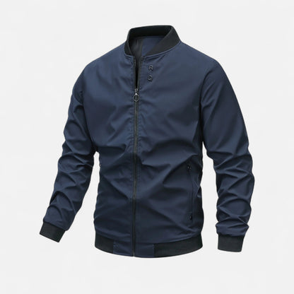 Just-Outlet| Men’s Jacket – Lightweight Stand Collar Elegance