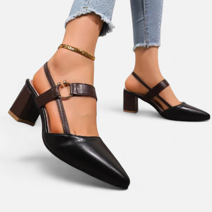 Just-Outlet | Women’s Heels – Genuine Leather Chunky Sandals