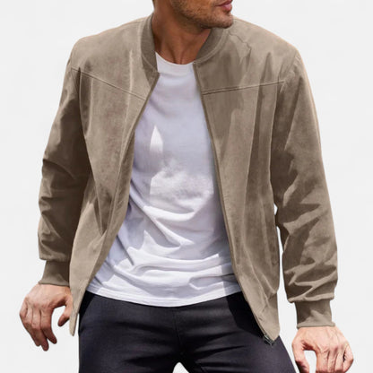 Just-Outlet | Men’s Suede Aviator Jacket – Heritage Flight Style