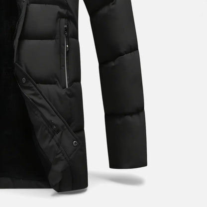 Just-Outlet | Men’s Long Coat – Stand-Collar Winter Classic