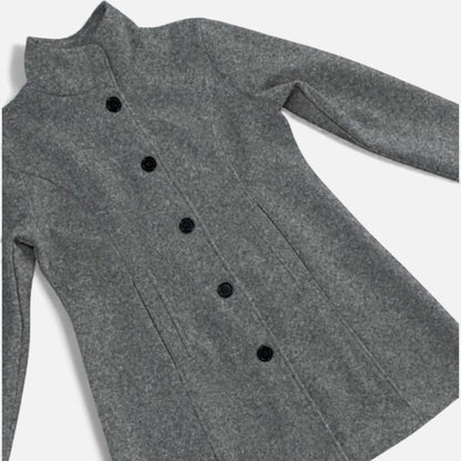 Just-Outlet | Women’s Tweed Coat – Mid-Length H-Silhouette Elegance