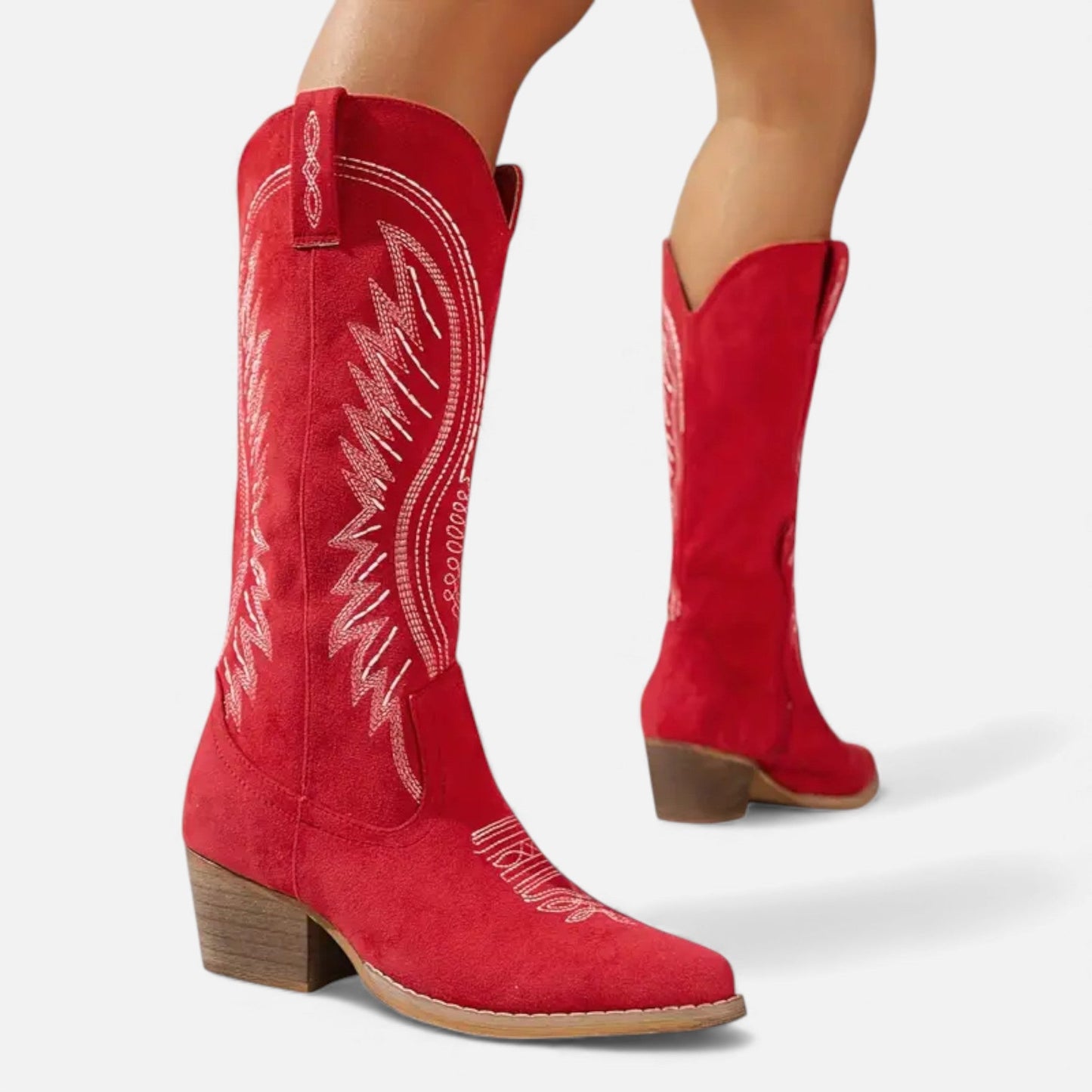 Just-Outlet | Women’s Embroidered Cowboy Boots – Western Chic Elegance