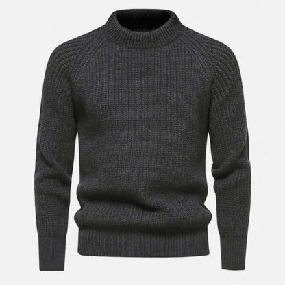 Just-Outlet | Men’s Slim-Fit Sweater – Ribbed Knit Elegance