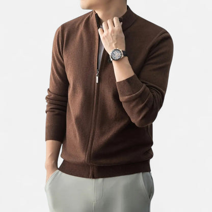 Just-Outlet | Men’s Full-Zip Sweater – Heritage Wool Blend