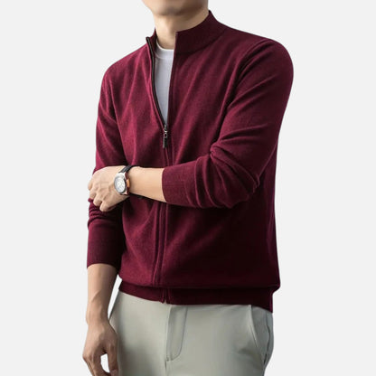 Just-Outlet | Men’s Full-Zip Sweater – Heritage Wool Blend