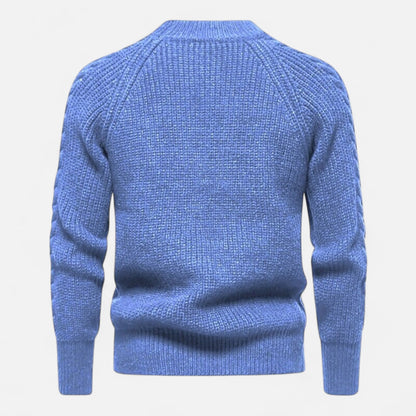 Just-Outlet | Men’s Slim-Fit Sweater – Ribbed Knit Elegance