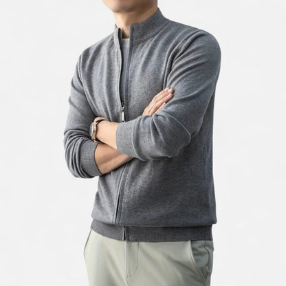 Just-Outlet | Men’s Full-Zip Sweater – Heritage Wool Blend