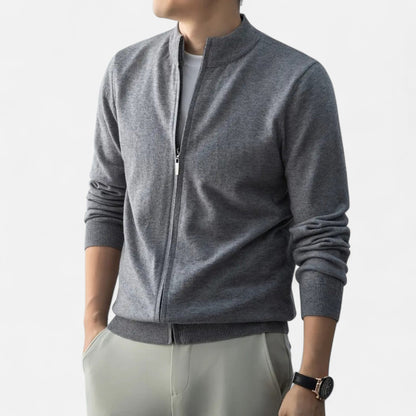 Just-Outlet | Men’s Full-Zip Sweater – Heritage Wool Blend