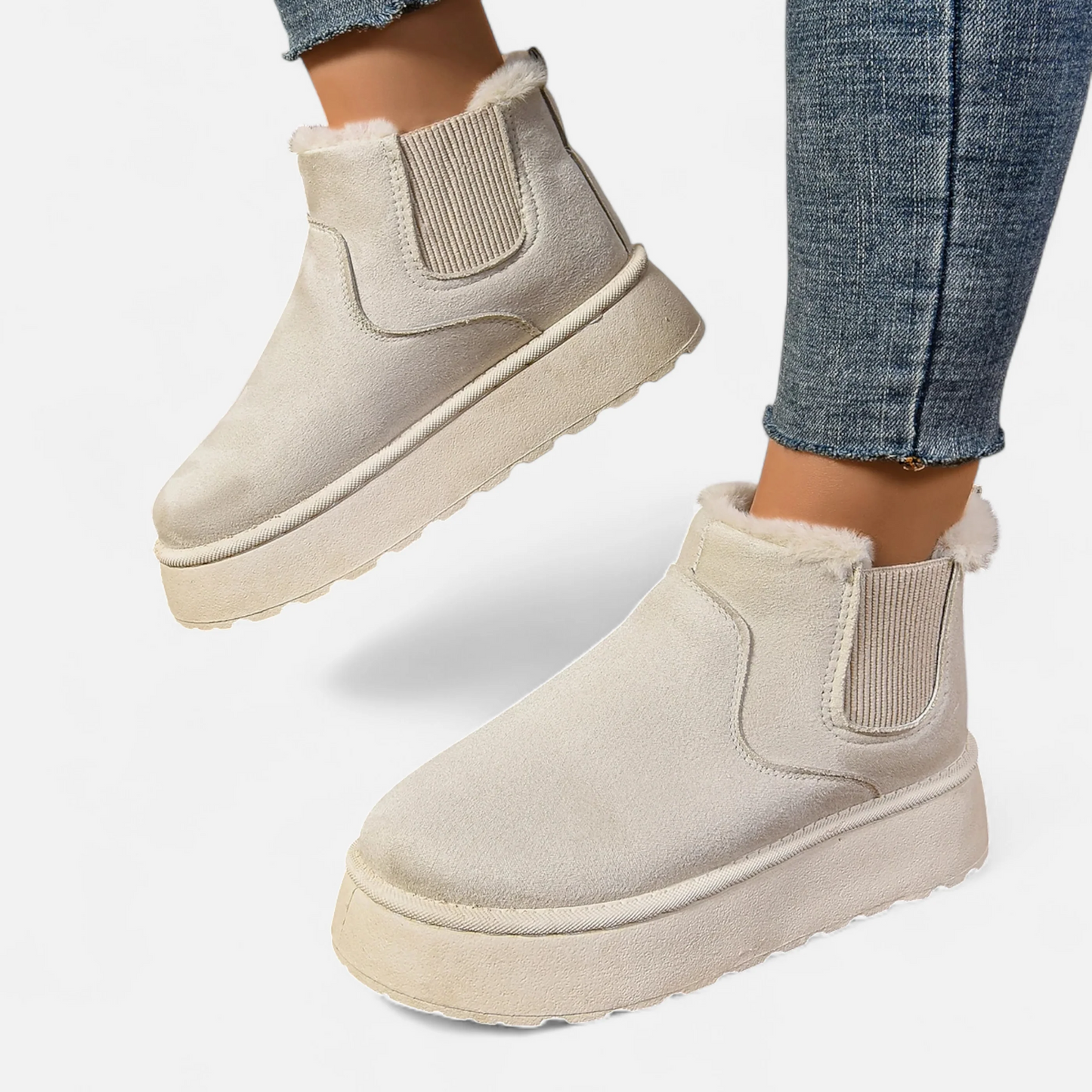 Just-Outlet | Women’s Ankle Boots – Plush Platform Elegance