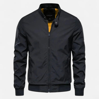 Just-Outlet | Men’s Lightweight Bomber Jacket – Classic Ribbed Collar Design